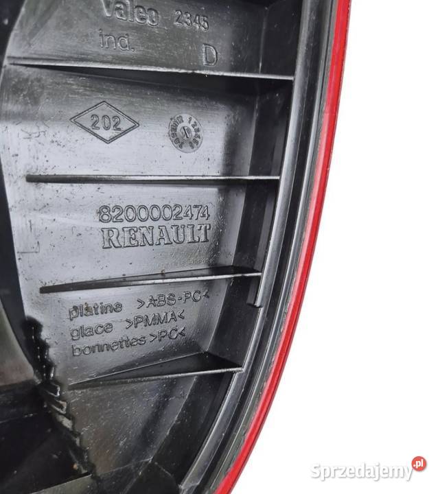 LAMPA TYŁ PRAWY TYLNA PRAWA W BŁOTNIK RENAULT świętokrzyskie Działoszyce