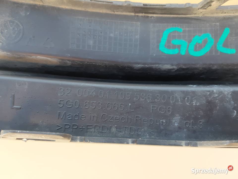 VW GOLF VII LIFT KRATKA ZDERZAKA LEWY PRZÓD Trzciel