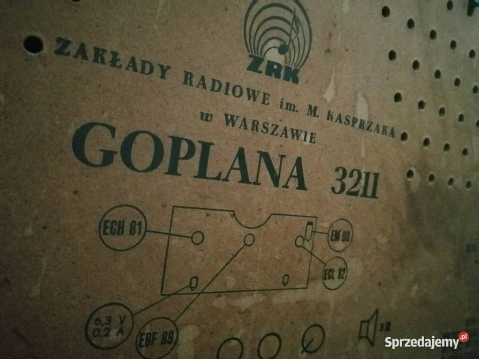 Radio telewizor magiel i wózek z PRL Szczecin