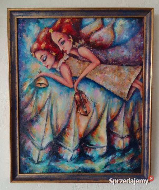 Obraz olejny ręcznie malowany abstrakcja Pozostałe Olsztyn