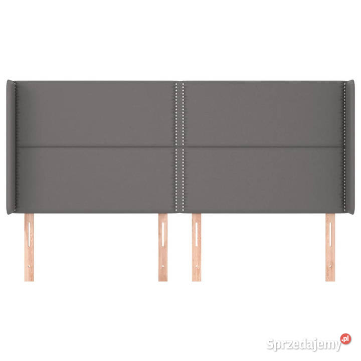Zagłówek uszak szary 183x16x118128 sztuczna
