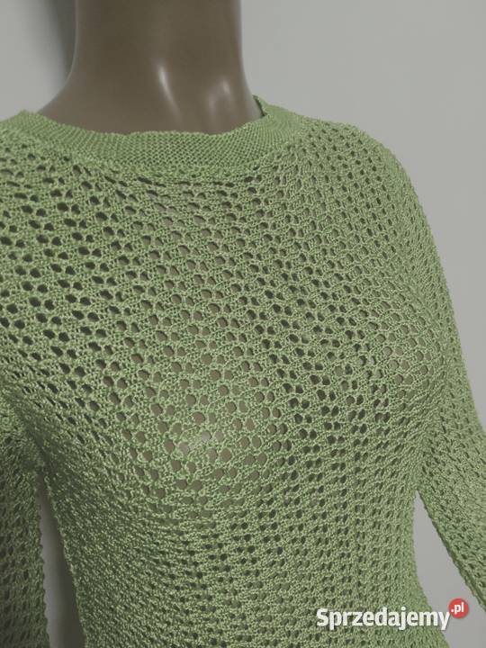 sweterek limonkowy ażurowy NEXT r 38 Zamość