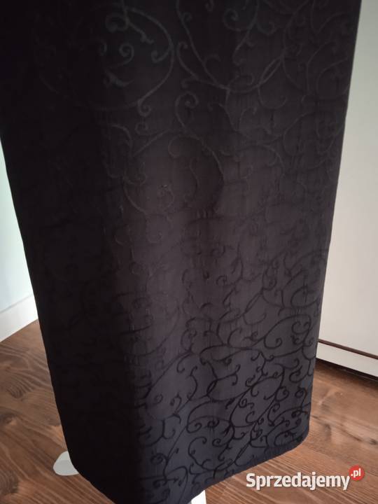 CZARNA HAFTOWANA DŁUGA SUKIENKA r 42 Piła