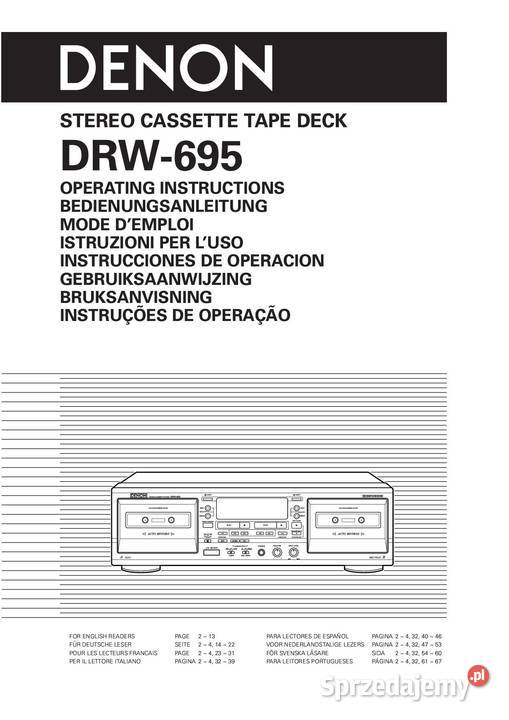 Sprzedam magnetofon Denon DRW695 mazowieckie Warszawa