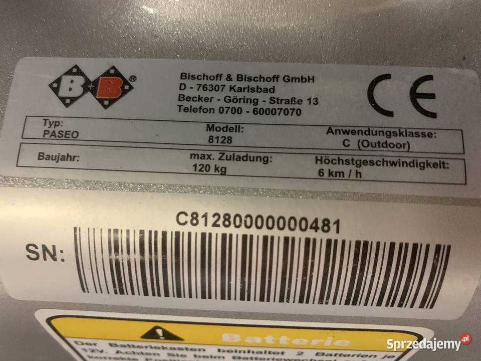ENJOY PASEO NIEMIECKI SKUTER ELEKTRYCZNY WÓZEK Kalety
