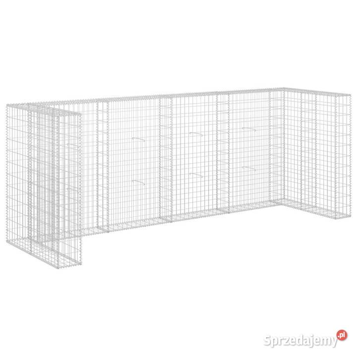 Gabionowa osłona do koszy na śmieci stal