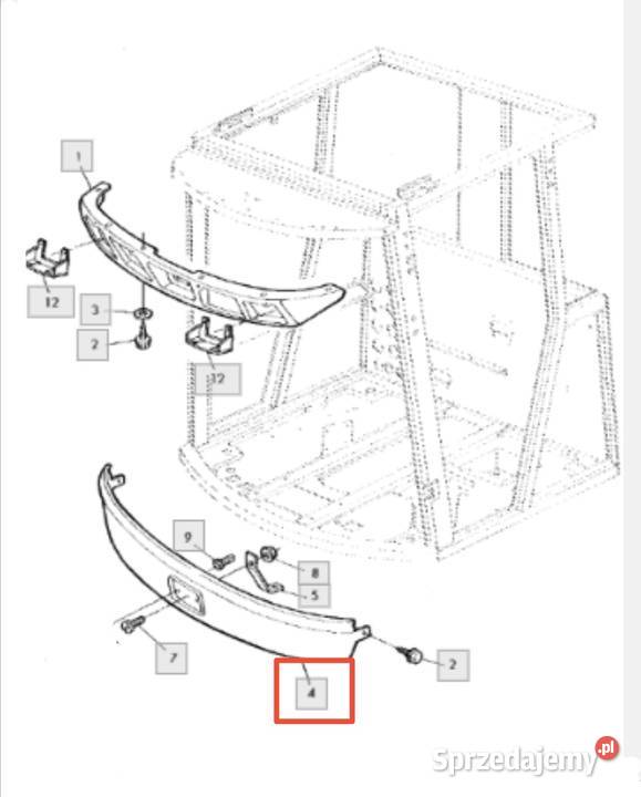 Osłona podestu John Deere 14501550 CTS WTS nieuszkodzony Części zamienne