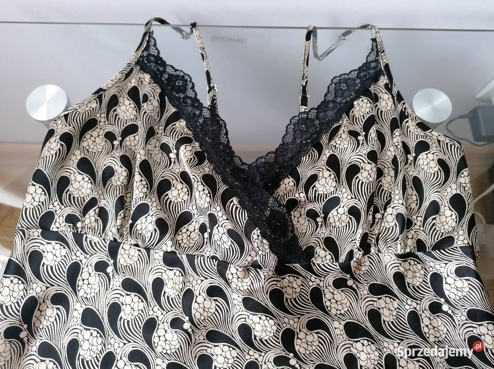 ELEGANCKI SATYNOWY ZŁOTY TOP GEORGE RUK 18EUR 46 czarny łódzkie Łódź