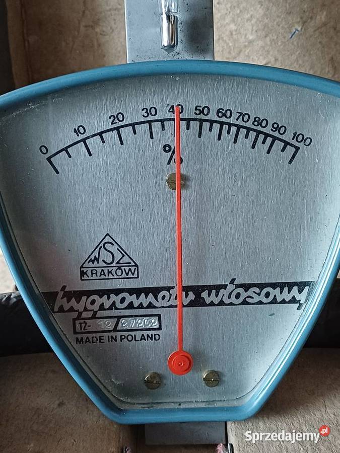 vintage higrometr z termometrem PRL Nowy Targ