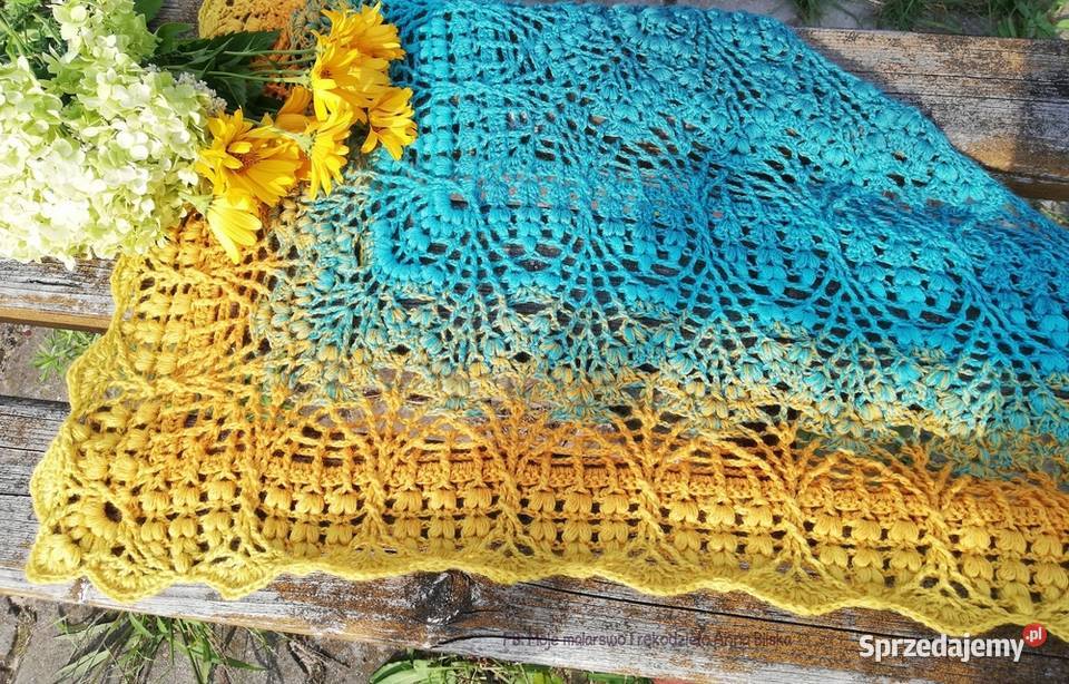 Chusta ombre merino Rękodzieło Nowa Dla kobiet Skarżysko-Kamienna sprzedam