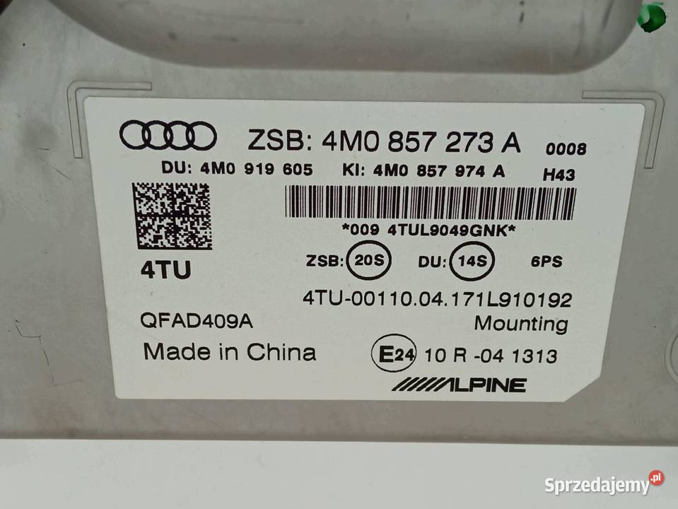 WYŚWIETLACZ 4M0857273A Audi Q7 II 20152026 SQ7 świętokrzyskie