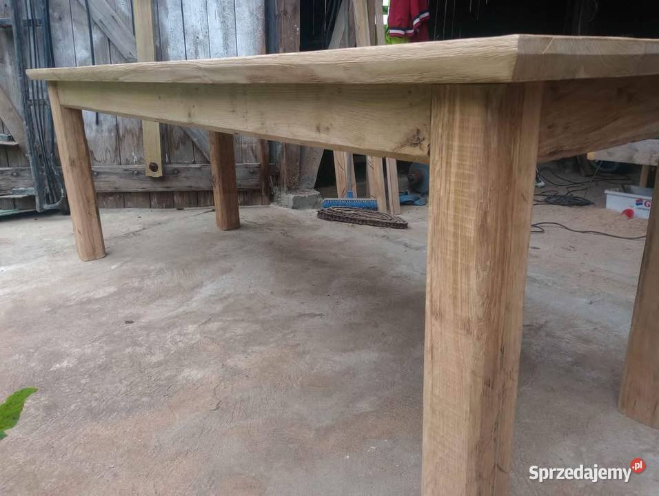 MONUMENTALNY STÓŁ DĘBOWY Mieszałki