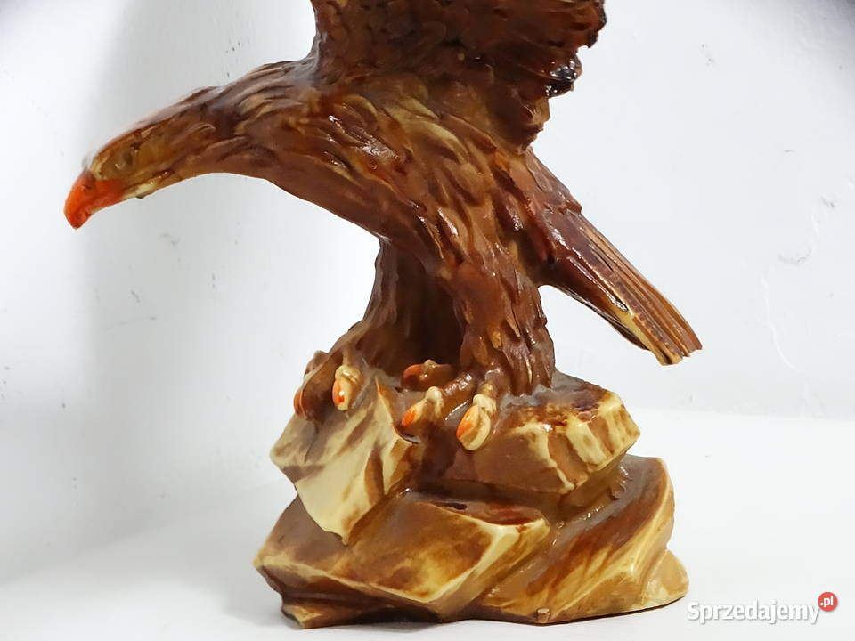 Monumentalna figura orła retro potężna rzeźba Biłgoraj