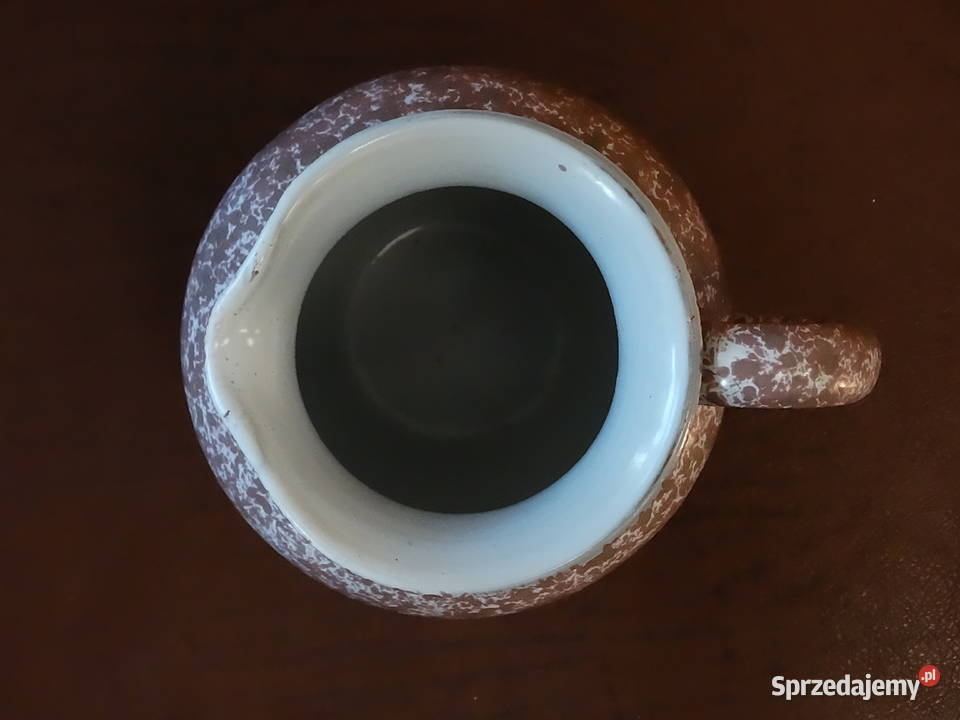 Dzbanek ceramiczny kamionka nakrapiany vintage Biłgoraj