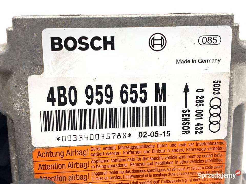SENSOR AIRBAG AUDI A6 C5 4B0959655M 9705 CZUJNIK podkarpackie