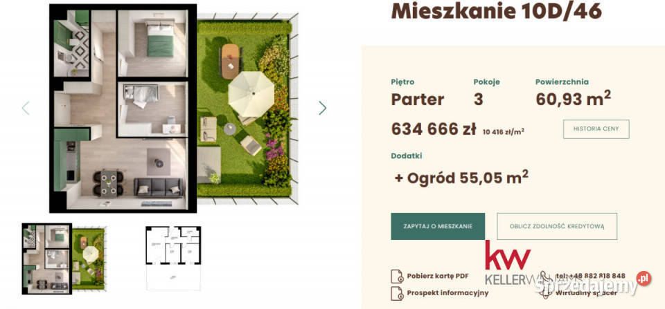 Mieszkanie 6093m2 3 pokoje Poznań