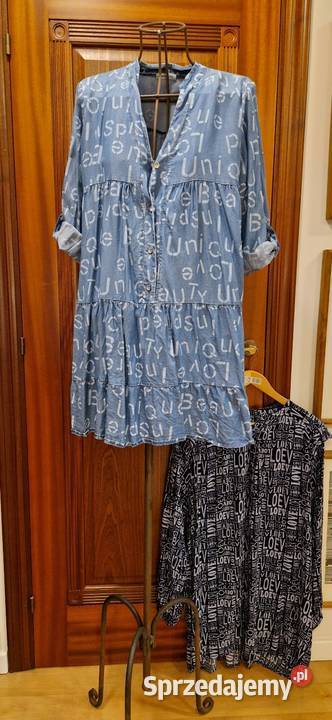 SUKIENKA TUNIKA koszula długa z bawełny jakby lubelskie Lublin