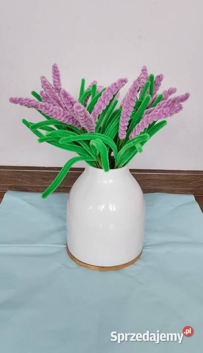 Ręcznie robiona LAWENDA z drucików wieczny