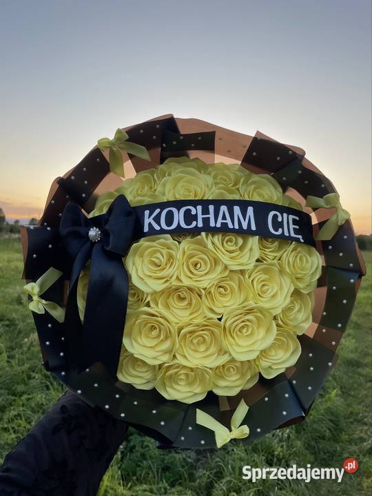 Wieczne róże bukiet handmade prezent niej Wrocław