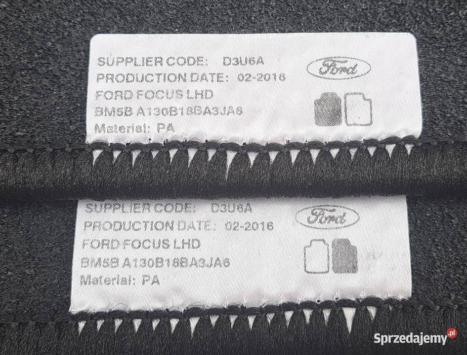 Oryginalne Dywaniki Welurowe Przód Ford Focus Mielęcin