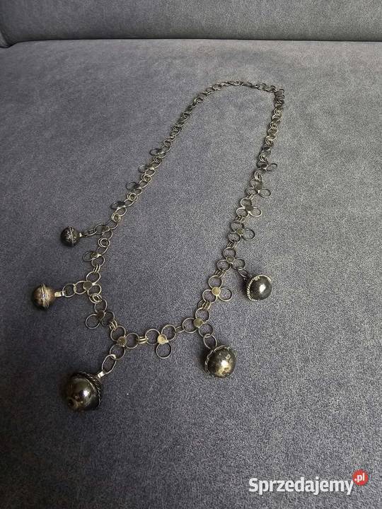 Naszyjnik srebrny kulki mazowieckie Warszawa