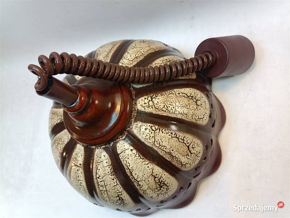 Porcelitowa lampa wisząca tykwa fat lava z lat podkarpackie Tarnobrzeg sprzedam