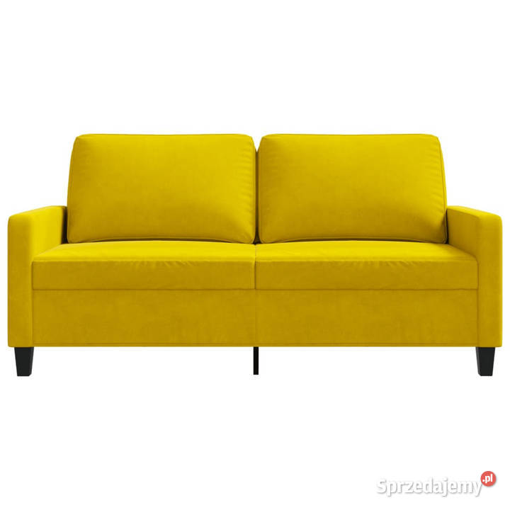 Sofa 2osobowa żółta 140 tapicerowana aksamitem Warszawa