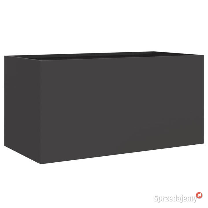 Donica czarna 62x30x29 stal WM841589 Dom i Ogród Warszawa