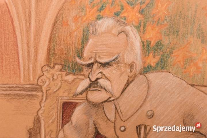 Marszałek Józef Piłsudski Karykatura Obraz Kraków