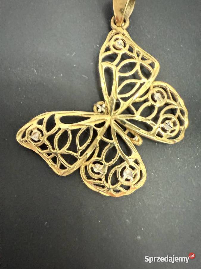 Zawieszka złota motyl złoto Bażyny