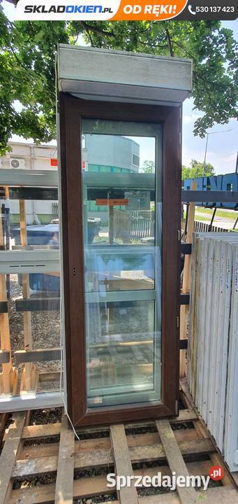 Okno balkonowe z roletą 87x260 ręki Opole