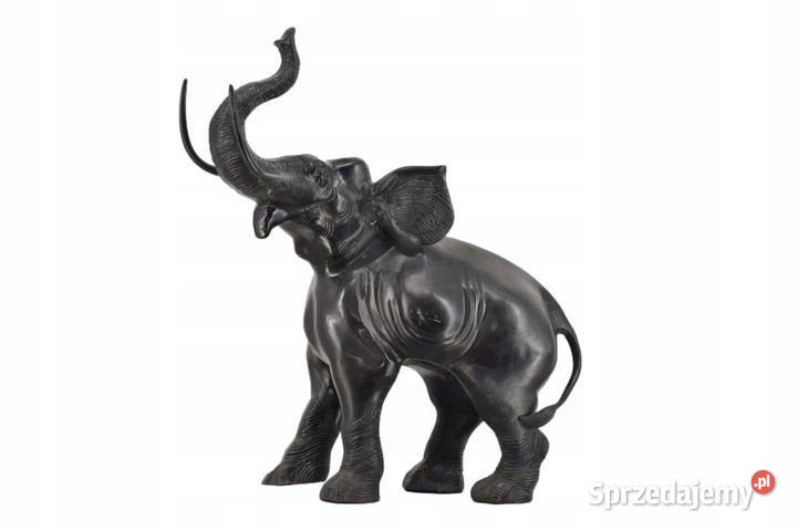 Stojący Czarny Słoń Słonik Na Szczęście Figura Kraków