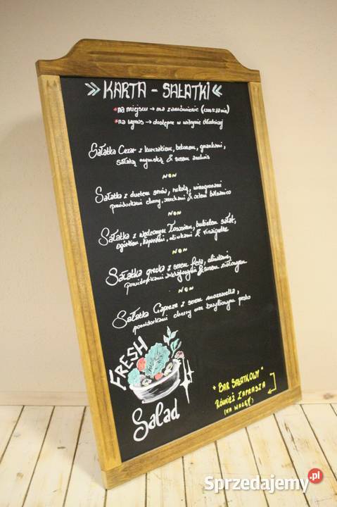 Tablica kredowa gastronomiczna Góra sprzedam