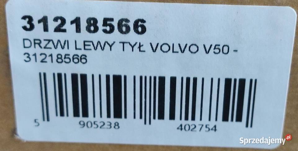 DRZWI LEWY TYŁ VOLVO V50 20042012 NOWE