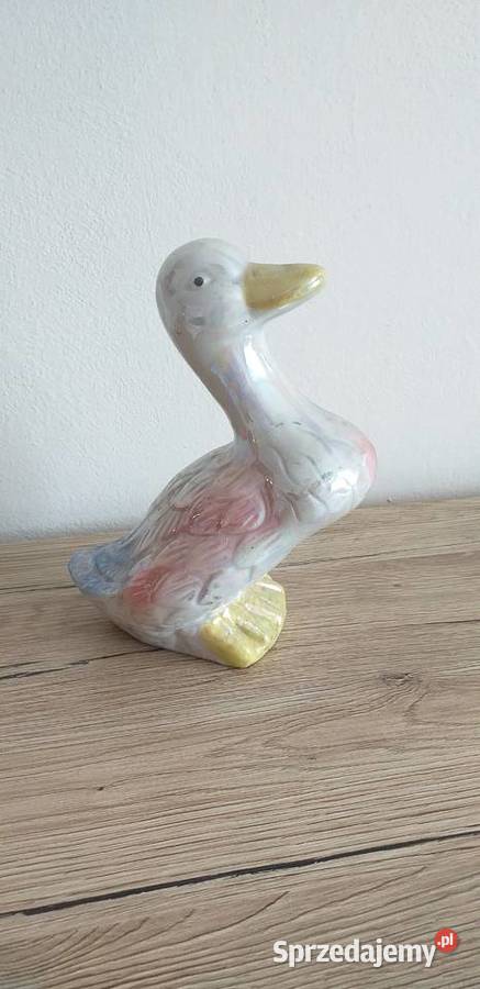 Ceramiczna kaczka prl łódzkie Przedbórz