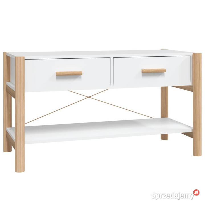 Szafka pod TV biała 82x38x45 materiał