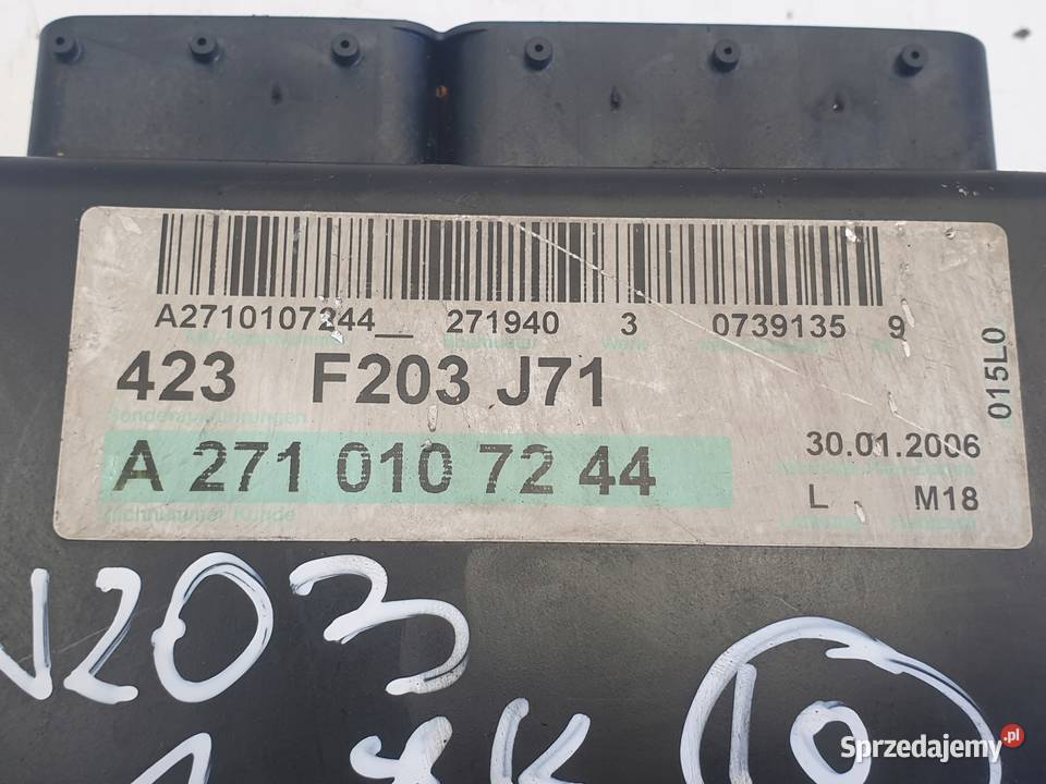 Mercedes W203 18 K STEROWNIK SILNIKA A2711534691 Układ elektryczny, zapłon Janów