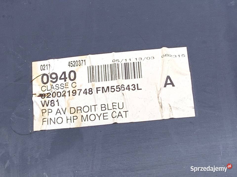 BOCZEK DRZWI PRAWY PRZÓD RENAULT ESPACE IV Van