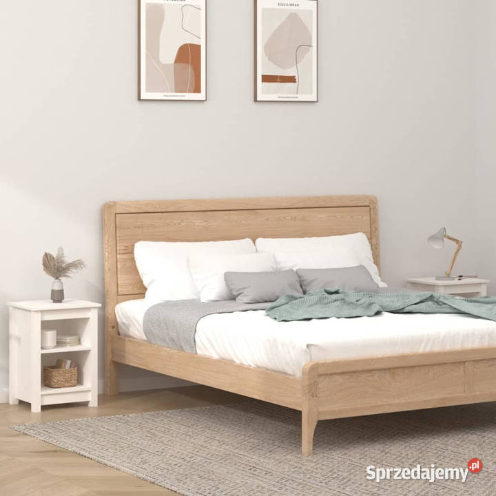 Szafki nocne 2 białe 40x35x55 lite drewno mazowieckie Warszawa
