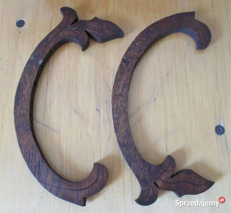 Stare drewniane rzeźbione ornamenty ozdoby mebla mazowieckie Nieporęt
