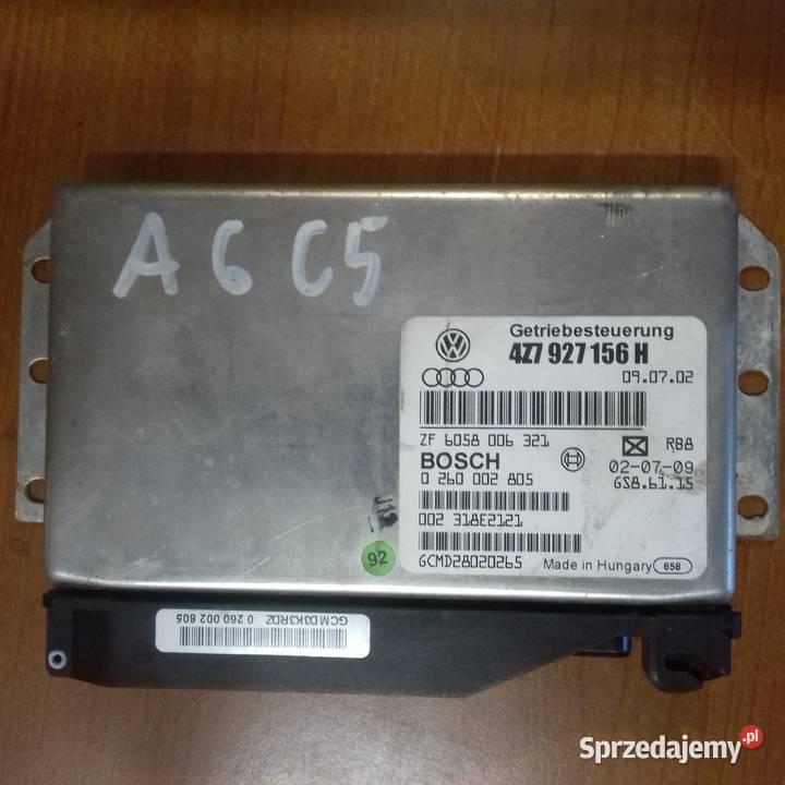 Sterownik skrzyni biegów A6C5 4Z7 927 156H Części samochodowe
