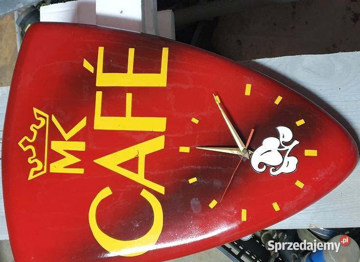 Zegar reklamowy kawy MK CAFE Reszel