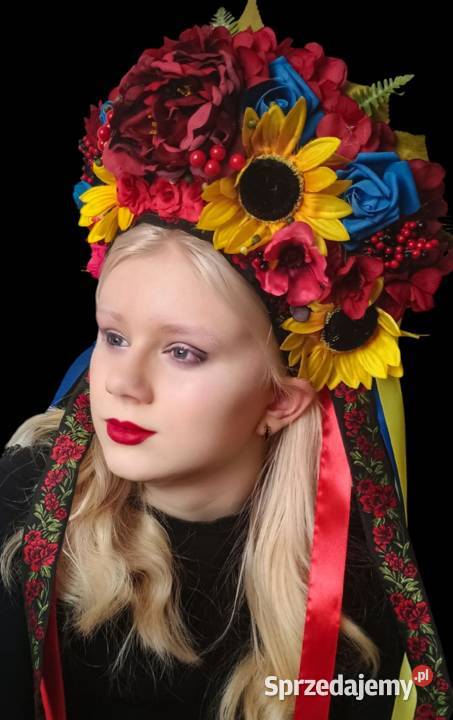 Korona kwiatowa wianek na głowę Tulce