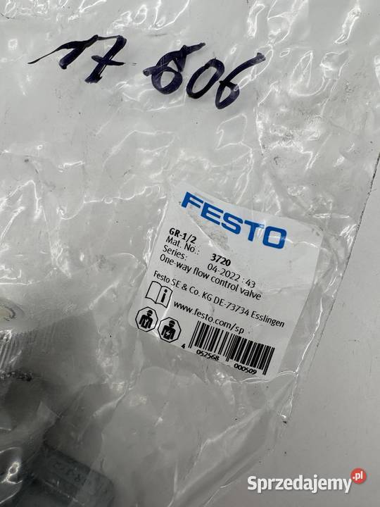 Festo 3720 Zawór dłzwrotny G12 Warszawa