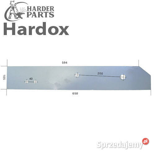 Płoza długa HARDOX 063604L części do pługa Części zamienne Suwałki