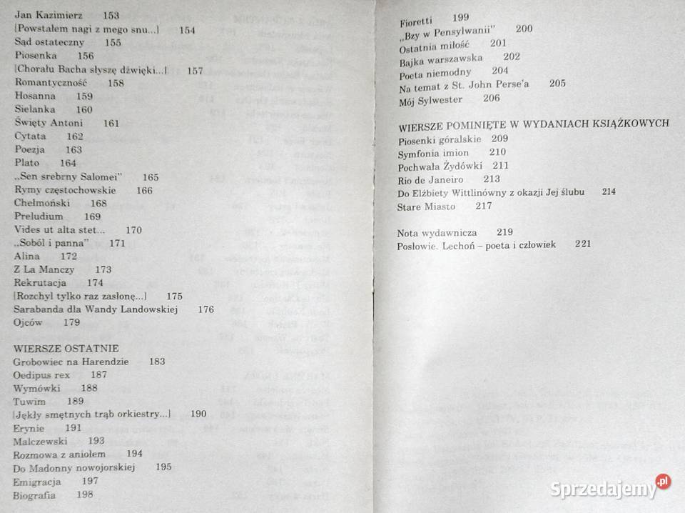 Poezje Jan Lechoń miękka lubelskie Chełm