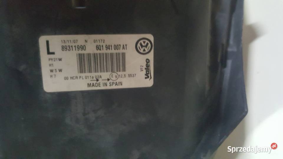 WV Volkswagen Polo 6Q1 lampa przod lewa Lewe Tarnów