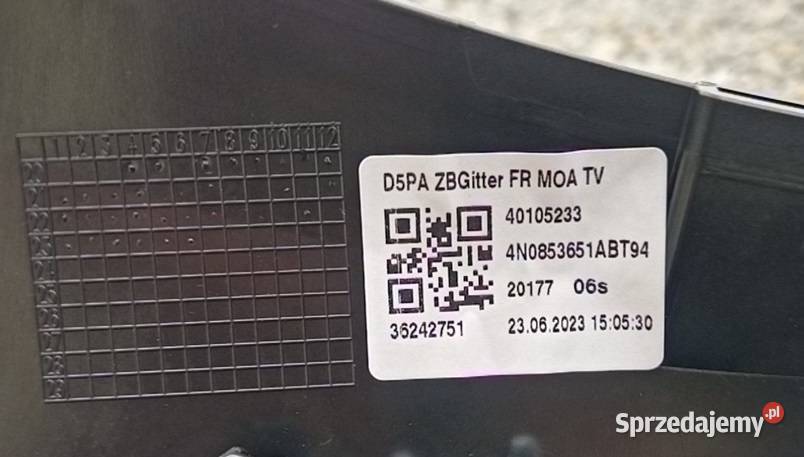 AUDI A8 GRILL ATRAPA 4N0853651AA Wrocław sprzedam