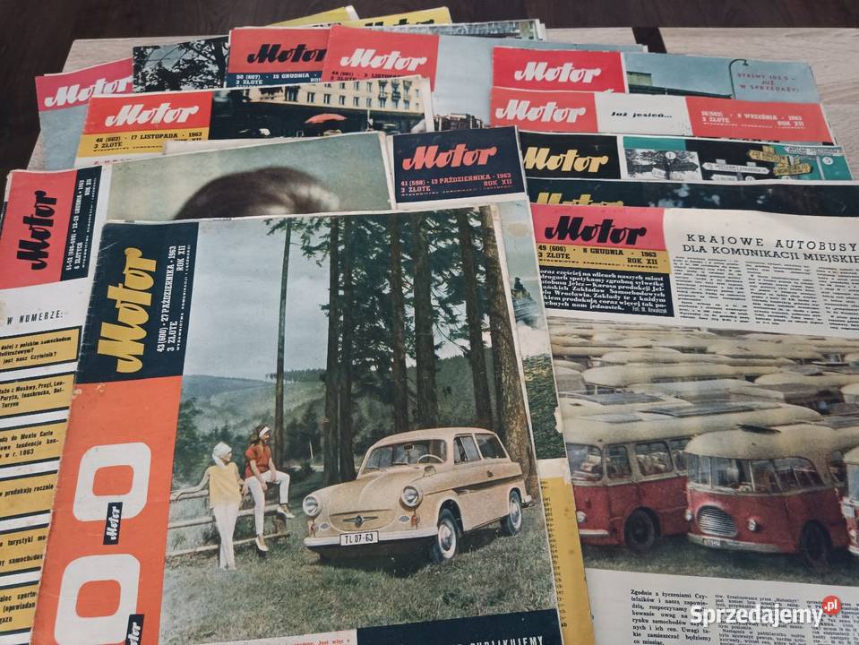 Pismo Motor 1963 13sztuk podlaskie Białystok sprzedam