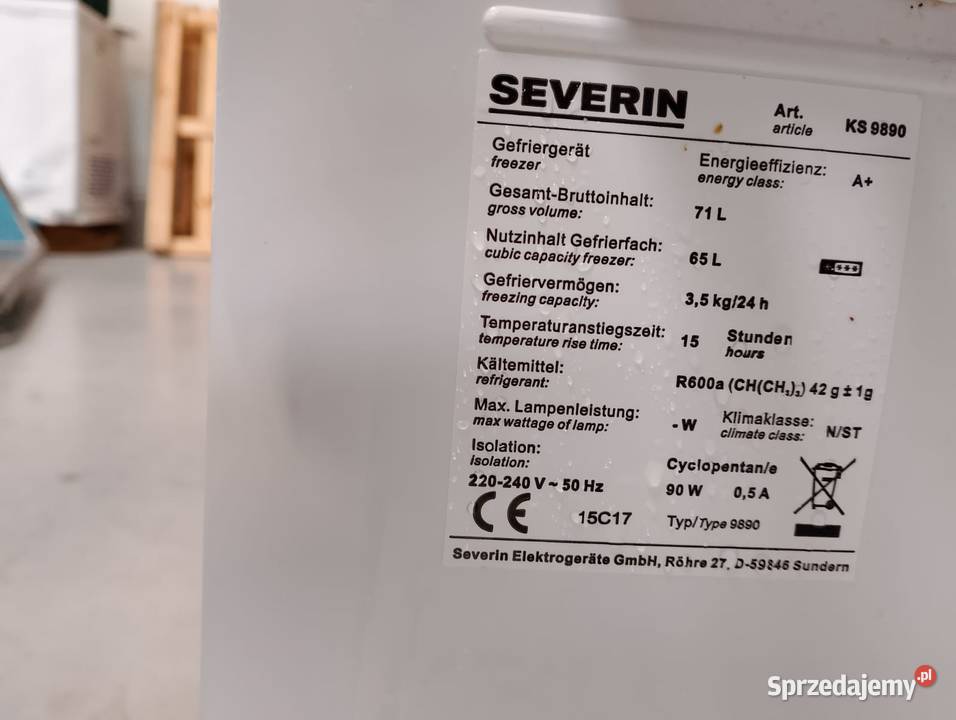 Szafa mroźnicza podblatowa SEVERIN Biznes i Przemysł Wrocław sprzedam
